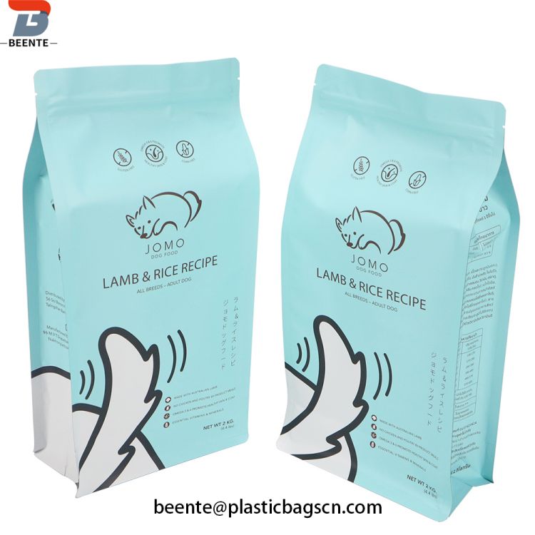 Yenidən istifadə edilə bilən saxlama ev heyvanı qidası üçün plastik qablaşdırma çantası