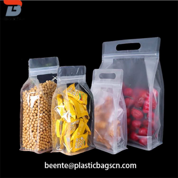 Ziplock Yan Körfəzli Şəffaf Qəlyanaltı Qablaşdırma Çantası